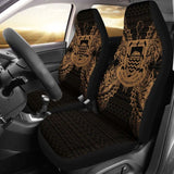 Tuvalu Car Seat Cover - Tuvalu Coat Of Arms Map Gold - 105905 - YourCarButBetter