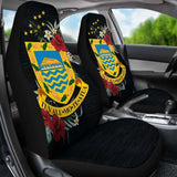 Tuvalu Car Seat Covers - Tuvalu Coat Of Arms Hibiscus - 232125 - YourCarButBetter