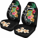 Tuvalu Car Seat Covers Coat Of Arms Polynesian With Hibiscus 232125 - YourCarButBetter