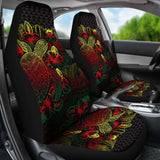 Tuvalu Car Seat Covers - Tuvalu Coat Of Arms Turtle Hibiscus Reggae - 105905 - YourCarButBetter