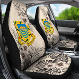 Tuvalu Car Seat Covers The Beige Hibiscus (Set Of Two) 7 232125 - YourCarButBetter
