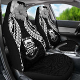 Tuvalu Polynesian Car Seat Covers Pride Seal And Hibiscus Black - 232125 - YourCarButBetter