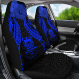 Tuvalu Polynesian Car Seat Covers Pride Seal And Hibiscus Blue - 232125 - YourCarButBetter
