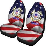 U.S. Coast Guard Car Seat Covers Custom American Flag 211008 - YourCarButBetter