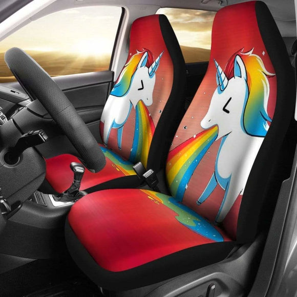 Unicorn Rainbow Print Car Seat Covers 174510 - YourCarButBetter