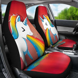 Unicorn Rainbow Print Car Seat Covers 174510 - YourCarButBetter