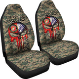 United States Marine Corp Skull Car Seat Covers 212801 - YourCarButBetter