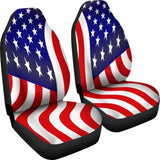 Usa Flag Car Seat Covers 2Pcs| American Flag Auto Accessory Gift 103131 - YourCarButBetter