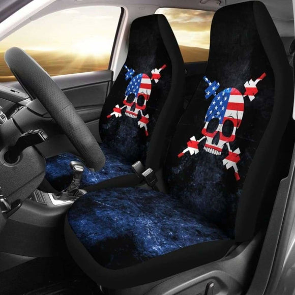 Usa Gym Skull Car Seat Covers 192609 - YourCarButBetter