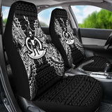 Vanuatu Car Seat Cover - Vanuatu Coat Of Arms Map Black - 105905 - YourCarButBetter