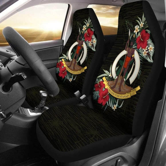 Vanuatu Car Seat Covers - Vanuatu Coat Of Arms Hibiscus - 232125 - YourCarButBetter