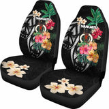 Vanuatu Car Seat Covers Coat Of Arms Polynesian With Hibiscus 232125 - YourCarButBetter