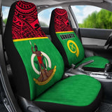 Vanuatu Car Seat Covers - Vanuatu Flag Coat Of Arms Melanesian Style - 105905 - YourCarButBetter