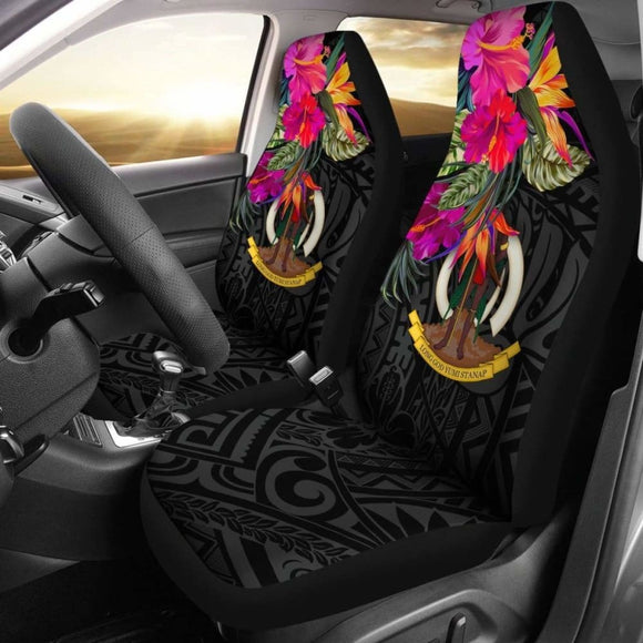 Vanuatu Car Seat Covers - Hibiscus Polynesian Pattern - 232125 - YourCarButBetter