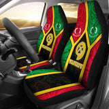 Vanuatu Polynesian Car Seat Covers - Vanuatu Flag And Coat Of Arms - 18 105905 - YourCarButBetter