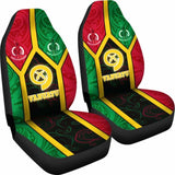 Vanuatu Polynesian Car Seat Covers - Vanuatu Flag And Coat Of Arms - 18 105905 - YourCarButBetter