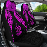 Vanuatu Polynesian Car Seat Covers Pride Seal And Hibiscus Pink - 232125 - YourCarButBetter