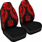 Vanuatu Polynesian Car Seat Covers Pride Seal And Hibiscus Red - 232125 - YourCarButBetter