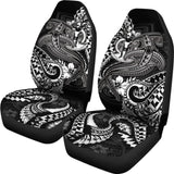 Vanuatu Polynesian Car Seat Covers -White Shark Polynesian Tattoo - 102802 - YourCarButBetter