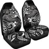 Vanuatu Polynesian Car Seat Covers -White Shark Polynesian Tattoo - 102802 - YourCarButBetter