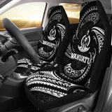 Vanuatu Polynesian Car Seat Covers - White Tribal Wave - 105905 - YourCarButBetter