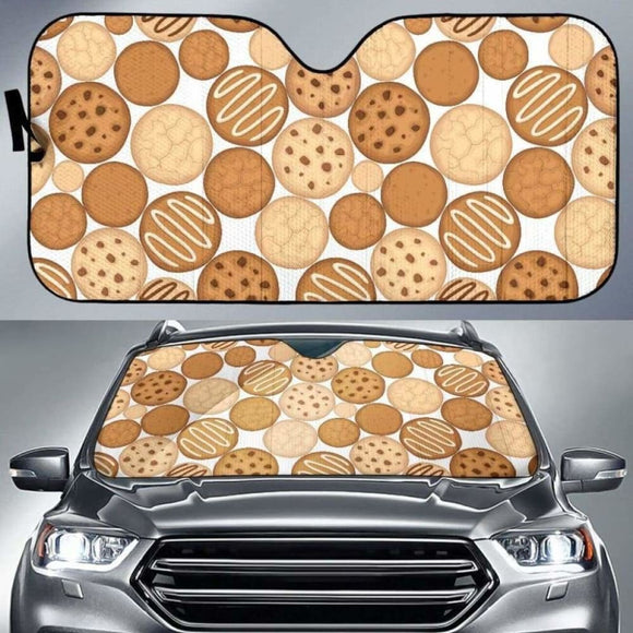 Various Cookie Pattern Car Auto Sun Shades 103406 - YourCarButBetter