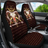 Viking Baphomet Skull Car Seat Covers 105905 - YourCarButBetter