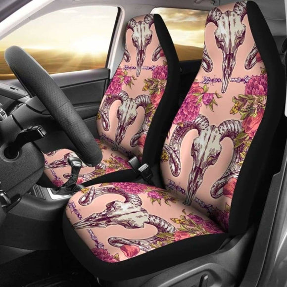 Viking Baphomet Skull Car Seat Covers 105905 - YourCarButBetter