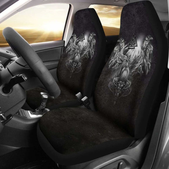 Viking Car Seat Cover - Odin And Raven - 144909 - YourCarButBetter