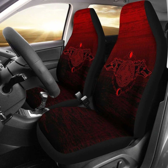 Viking Car Seat Covers Hati And Skoll Red 105905 - YourCarButBetter