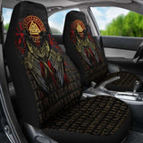 Viking Car Seat Covers - Vikings Valknut And Ravens Tattoo 105905 - YourCarButBetter