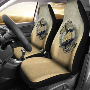 Viking Car Set Covers Odin’S Raven Valknut 144909 - YourCarButBetter