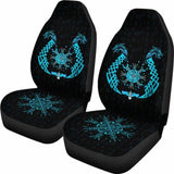 Viking Dragon Helm Of Awe Aegishjalmur Car Seat Covers 144909 - YourCarButBetter