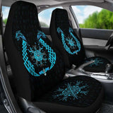 Viking Dragon Helm Of Awe Aegishjalmur Car Seat Covers 144909 - YourCarButBetter