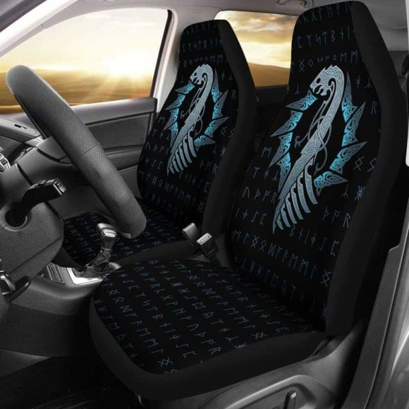 Viking Dragon With Rune Car Seat Covers 105905 - YourCarButBetter