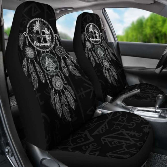Viking Dreamcatcher Iceland Coat Of Arms Car Seat Covers 102918 - YourCarButBetter
