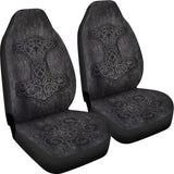 Viking Mjolnir On Stone Style Car Seat Cover 110424 - YourCarButBetter