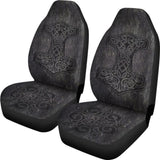 Viking Mjolnir On Stone Style Car Seat Cover 110424 - YourCarButBetter