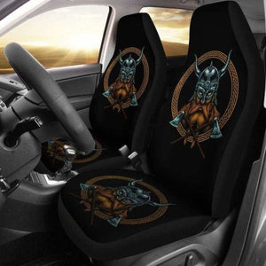 Viking Odin God Of War Axes Cross Car Seat Covers 144909 - YourCarButBetter