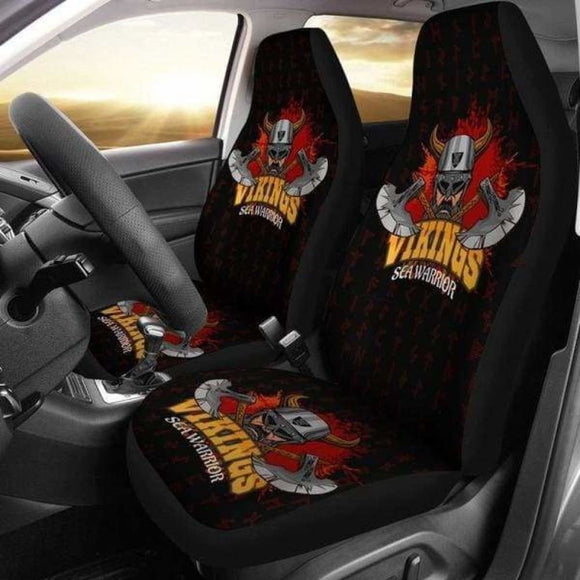 Viking Odin God Of War Sea Warrior Car Seat Covers Amazing 105905 - YourCarButBetter