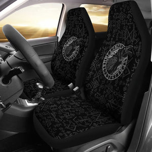 Viking Raven Odin Vegvisir Symbol Car Seat Covers 212802 - YourCarButBetter