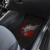 Viking Raven Red Rune Car Floor Mats 211405 - YourCarButBetter