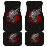 Viking Raven Red Rune Car Floor Mats 211405 - YourCarButBetter