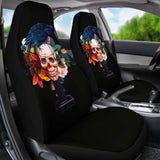 Viking Raven With Skull Car Seat Covers 105905 - YourCarButBetter