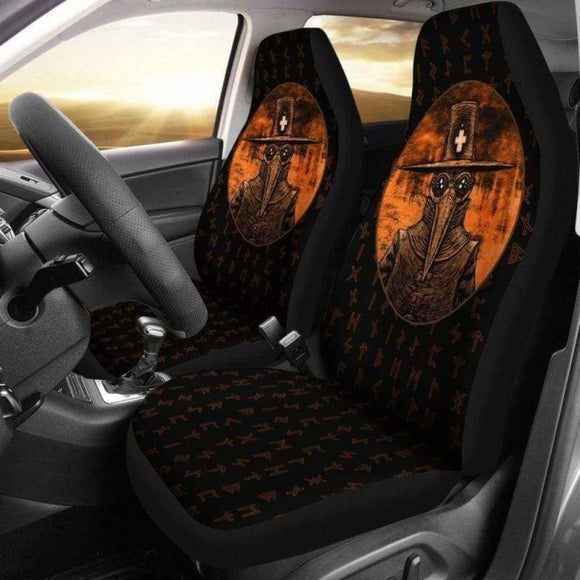 Viking Rune Plague Doctor Car Seat Covers 144909 - YourCarButBetter
