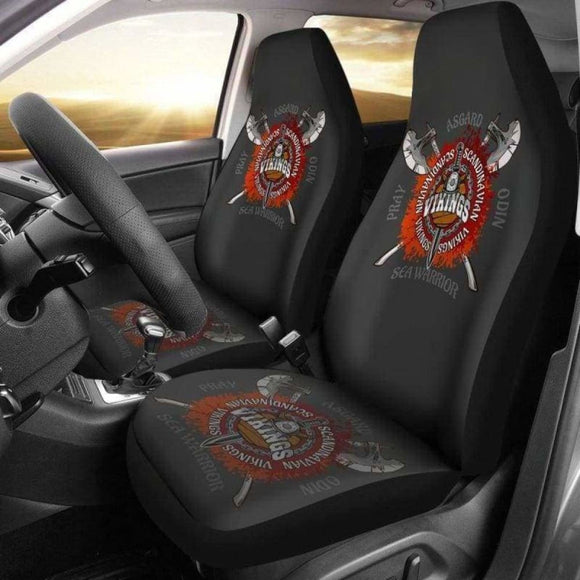Viking The Norse God Sea Warrior Car Seat Covers 144909 - YourCarButBetter