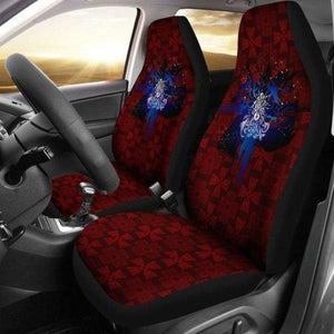 Viking The Norse God Sun Cross Car Seat Covers 144909 - YourCarButBetter