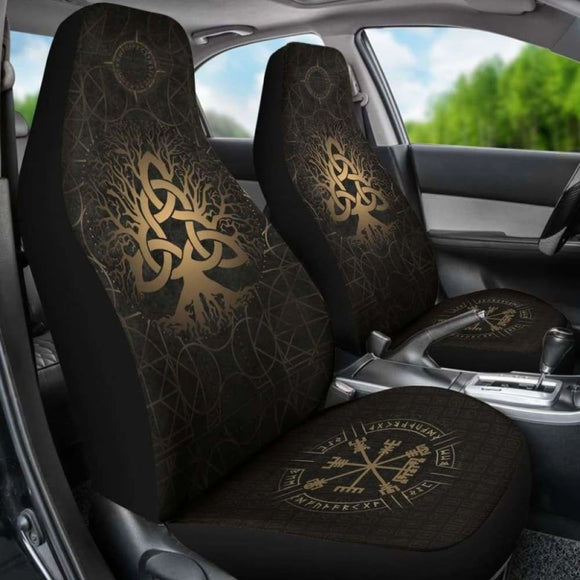 Viking Tree Of Life Vegvisir Car Seat Covers 144909 - YourCarButBetter