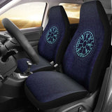 Viking Vegvisir In The Circle Of Norse Runes And Dragon Car Seat Covers Amazing 105905 - YourCarButBetter
