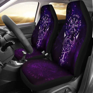 Viking Vegvisir Tree Of Life Car Seat Covers 110424 - YourCarButBetter